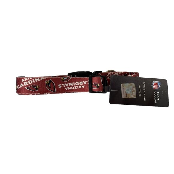 NFL Team Large Dog Collar Arizona Cardinals Red New - Picture 4 of 6